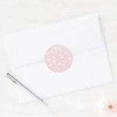 Vintage Bloom Neutral - Blush Pink Ronde Sticker (Envelop)