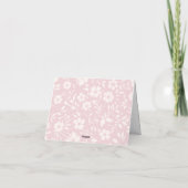 Vintage Bloom Neutral - Blush Roze Bedankkaart (Achterkant)