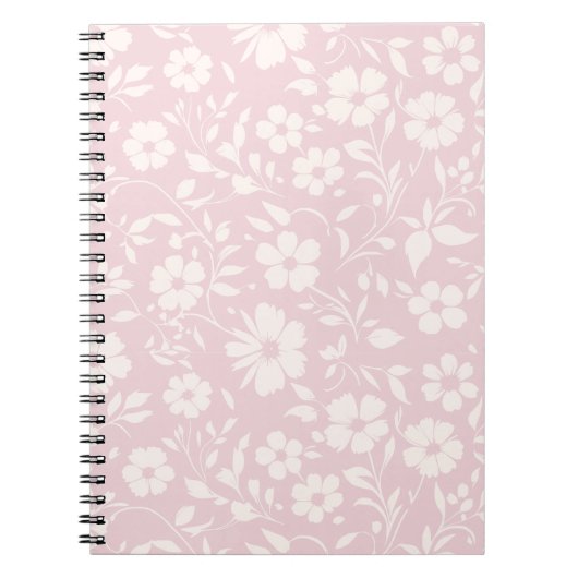 Vintage Bloom Neutral - Blush Roze Notitieboek (Voorkant)