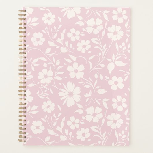 Vintage Bloom Neutral - Blush Roze Planner (Voorkant)