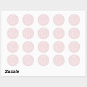 Vintage Bloom Neutral - Blush Roze Ronde Sticker (Vel)