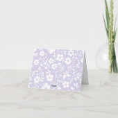 Vintage Bloom Neutral - Stof Lavendel Bedankkaart (Achterkant)