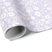 Vintage Bloom Neutral - Stof Lavendel Cadeaupapier (Rol Hoek)