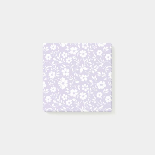 Vintage Bloom Neutral - Stof Lavendel Post-it® Notes (Voorkant)