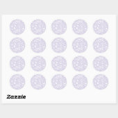 Vintage Bloom Neutral - Stof Lavendel Ronde Sticker (Vel)