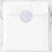Vintage Bloom Neutral - Stof Lavendel Ronde Sticker (Tas)