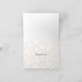 Vintage Bloom Neutral - Zachte Linnen Bedankkaart (Binnen)