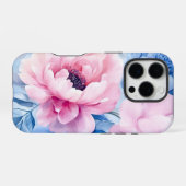 Vintage Bloom Pastel Bloemen Waterverf iPhone Hoesje (Achterkant horizontaal)
