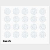 Vintage Bloom Poederblauw - Neutraal Ronde Sticker (Vel)