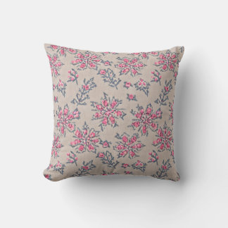 Vintage Bloom Roze Bloemen Worp Kussen