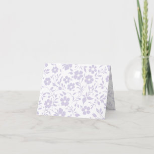 Vintage Bloom Stof Lavendel - Neutraal Bedankkaart