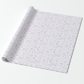 Vintage Bloom Stof Lavendel - Neutraal Cadeaupapier (Uitgerold)
