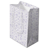 Vintage Bloom Stof Lavendel - Neutraal Medium Cadeauzakje (Achterkant Gekanteld)