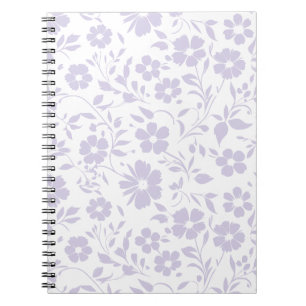 Vintage Bloom Stof Lavendel - Neutraal Notitieboek