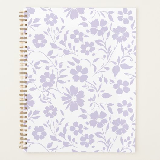 Vintage Bloom Stof Lavendel - Neutraal Planner (Voorkant)