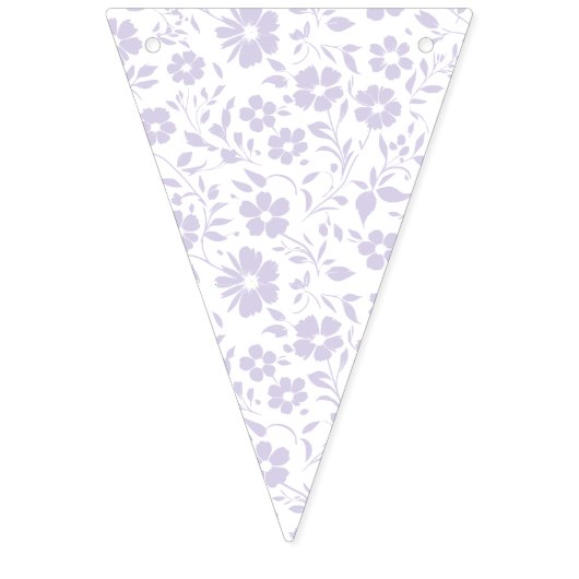 Vintage Bloom Stof Lavendel - Neutraal Vlaggetjes (Eerste vlag)