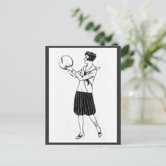 Vintage Bloomers Briefkaart 1920 (Staand voorkant)