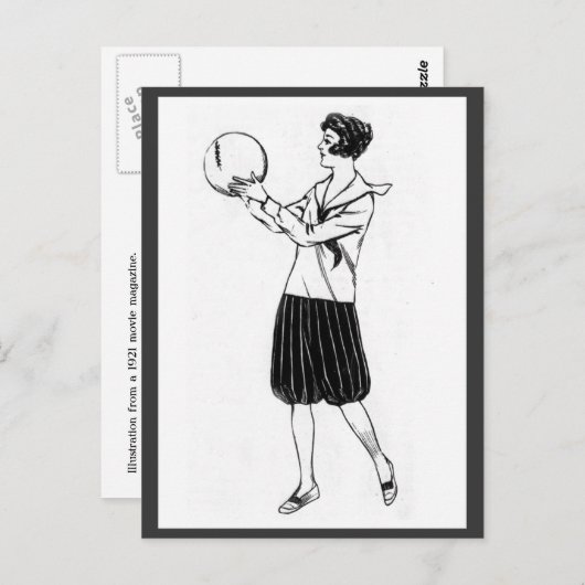 Vintage Bloomers Briefkaart 1920 (Voorkant / Achterkant)