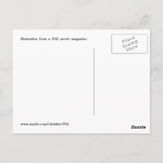 Vintage Bloomers Briefkaart 1920 (Achterkant)