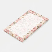 Vintage Blooming Peonies Pattern Post-it® Notes (Schuin)
