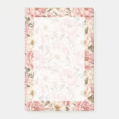 Vintage Blooming Peonies Pattern Post-it® Notes (Voorkant)