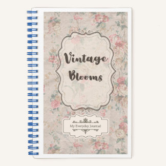 Vintage Blooms Bloemenjournaal | Zachte Waterverf Notitieboek