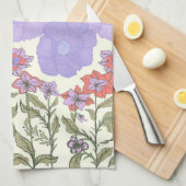 Vintage Bloomscape – Bloemige Botanische Keuken Theedoek (Quarter Fold)