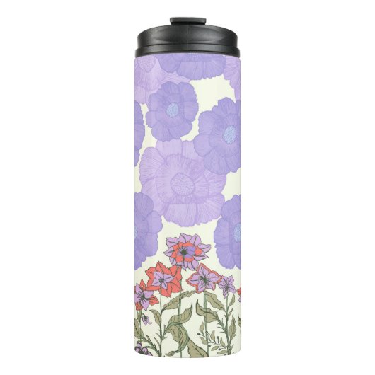 Vintage Bloomscape – Bloemige Botanische Keuken Thermosbeker (Voorkant)