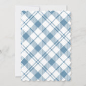 Vintage Blue Baby Carriage Boy Baby shower Kaart (Achterkant)