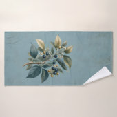 Vintage Blue Berry & Leaf Badhanddoek (Badhanddoek)