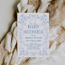 Vintage Blue Boy Baby Shower