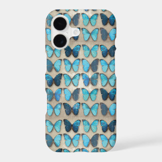 Vintage Blue Butterflies iPhone 7 Hoesje