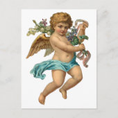 vintage "Blue Cherub" Briefkaart (Voorkant)