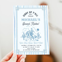 Vintage Blue Cowboy 2de verjaardagsfeestje