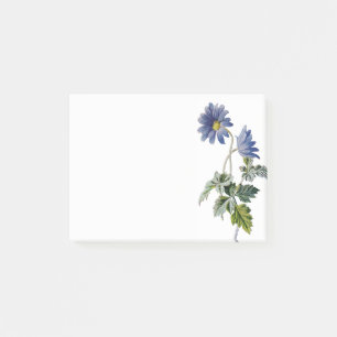 Vintage Blue Daisy Flowers Waterverf Floral Post-it® Notes