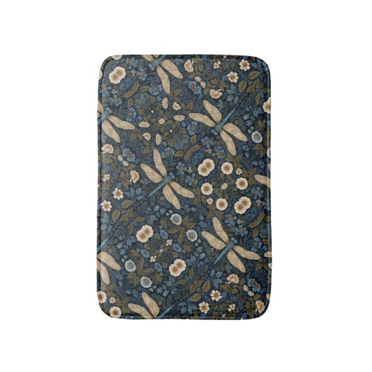 Vintage blue Dragonfly Badmat (Voorkant Verticaal)