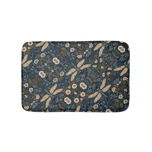 Vintage blue Dragonfly Badmat (Voorkant)