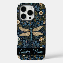 Vintage blue Dragonfly iPhone 16 Pro Hoesje