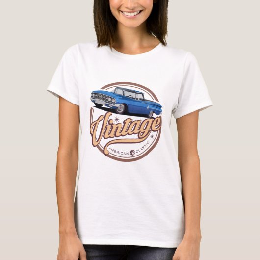 Vintage Blue El Camino T-shirt (Voorkant)