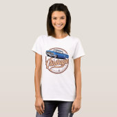 Vintage Blue El Camino T-shirt (Voorkant volledig)