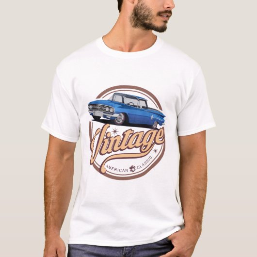 Vintage Blue El Camino T-shirt (Voorkant)