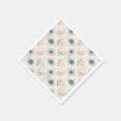 Vintage Blue Floral Paper Napkin Servet (Hoek)
