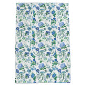 Vintage Blue Flowers Gift Bag Medium Cadeauzakje (Achterkant)