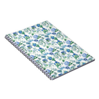 Vintage Blue Flowers Notebook Notitieboek