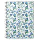 Vintage Blue Flowers Notebook Notitieboek (Voorkant)
