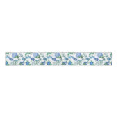 Vintage Blue Flowers Ribbon Grosgrain Lint (Voorkant)
