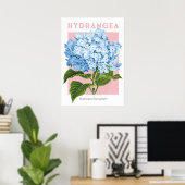 Vintage Blue Hydrangea Poster (Thuiskantoor)