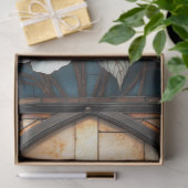 Vintage Blue Hydrangea Stained Glass Decoupage Tissuepapier (Geschenk)