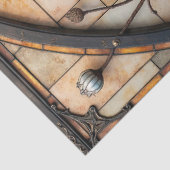 Vintage Blue Hydrangea Stained Glass Decoupage Tissuepapier (Detail)