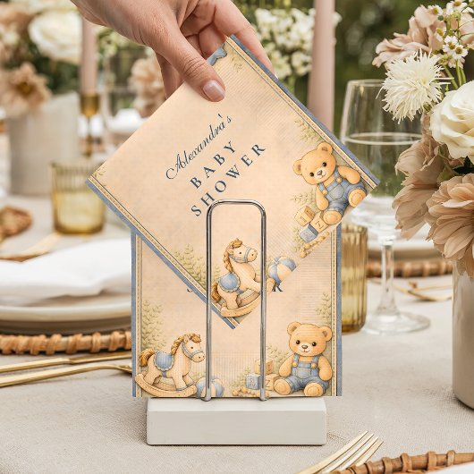 Vintage Blue Jeans Classic Baby Shower Servet